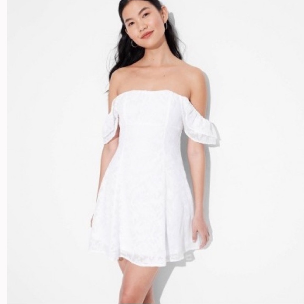 Wild Fable White Lace Mini Dress
